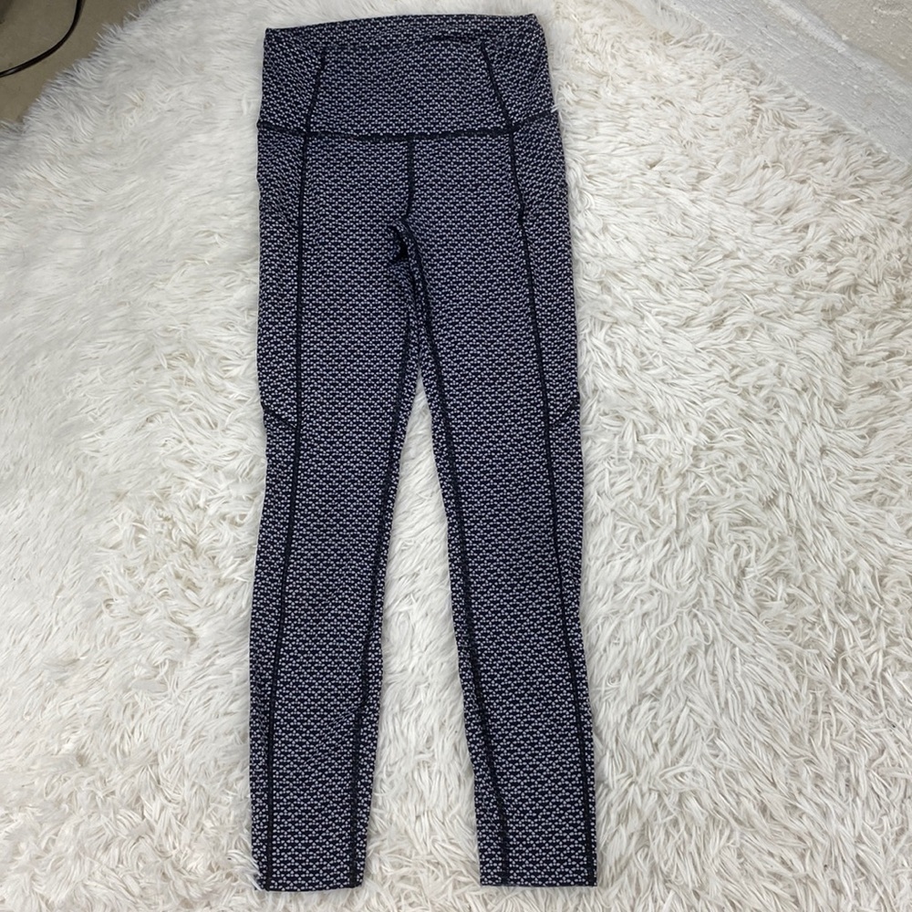Lululemon Fast and Free Tights Monochromic Black